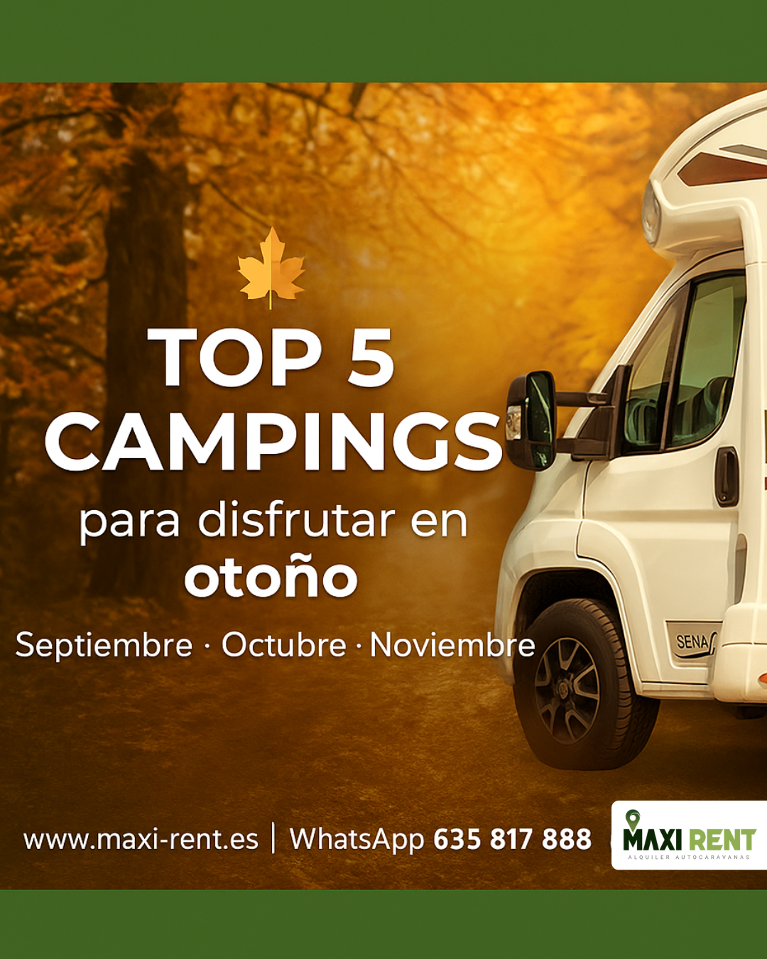 Top 5 campings para disfrutar en autocaravana este otoño